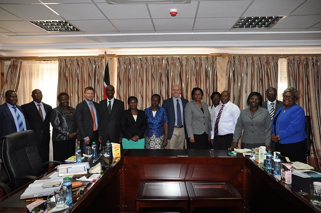 Patrick Shepherd, OGE, and Heath Bailey, US Dept. of State, meet with Kenya Public Service Commission and Kenya School of Government